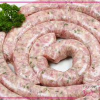 Saucisses de porc - 6 x 150 gr - Prix au kg